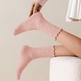 thumbnail image 2 of Yuanlong Women's Crew Socks Ruffle Polka Dot Socks Stretchy Stylish Leisure Activities Hosiery, 2 of 4