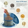 thumbnail image 3 of Digipettor Metal Wild Bird Feeder for Outside, Squirrel Proof Bird Feeders, Retractable 4LB Capacity Large Seed Birdfeeder for Outdoors Hanging Garden Yard, Blue, 3 of 8
