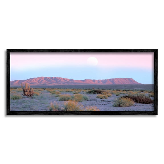 Desert Sun Arid Plateau Landscape Photograph Black Framed Art Print Wall Art