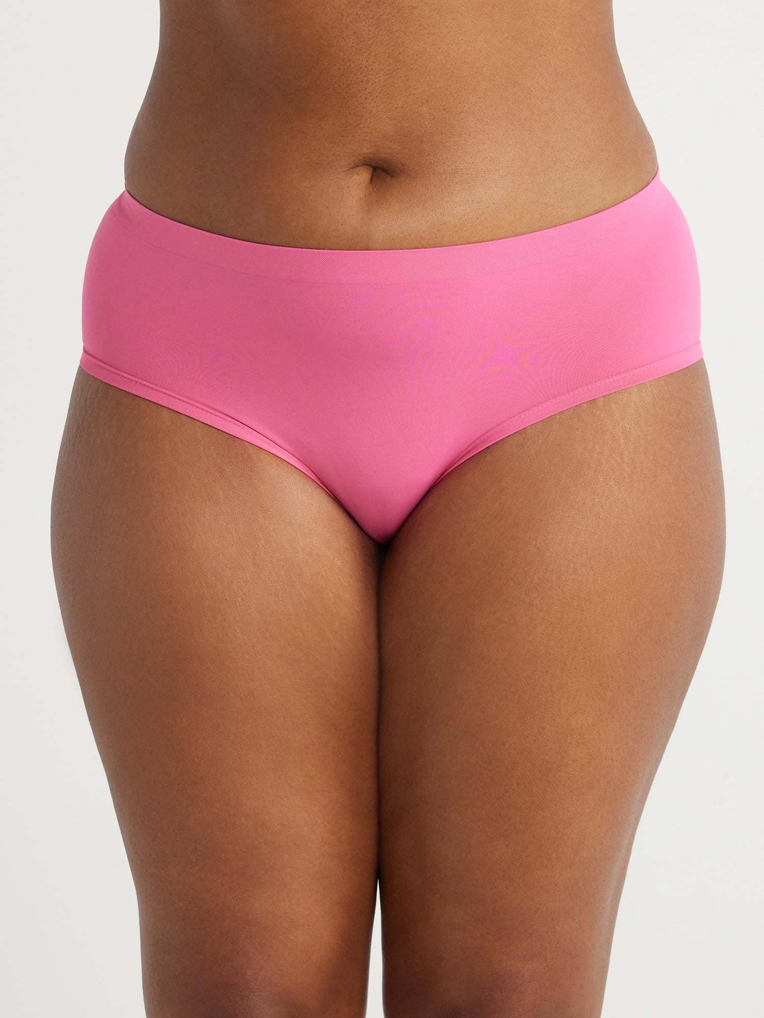 Joyspun Women’s Seamless Hipster Panties, 3-Pack, Sizes XS to 3X