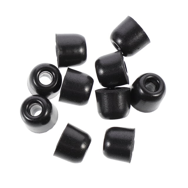 Shisuyan 10PCS Nozzle Fit Earbuds Replacement Tips Black High Resilience Sponge