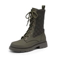 thumbnail image 1 of Dream Pairs Botines con suela de lengüeta a la moda para mujer Botas de combate a media pantorrilla con cordones SDMB2217W Dream Pairs SDMB2217W, 1 of 4
