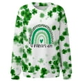 thumbnail image 4 of Jacenvly St. Patrick'S Day Shirts for Women Fashion Long Sleeve T-Shirts for Women Soft Comfortable Round Neck Blouse Printed Loose Casual Pullover Tops Sweatershirt Green, 4 of 5
