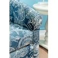 thumbnail image 3 of Grandee Club Chair with Swivel, Ocean Blue and White Coastal Pattern, 3 of 8