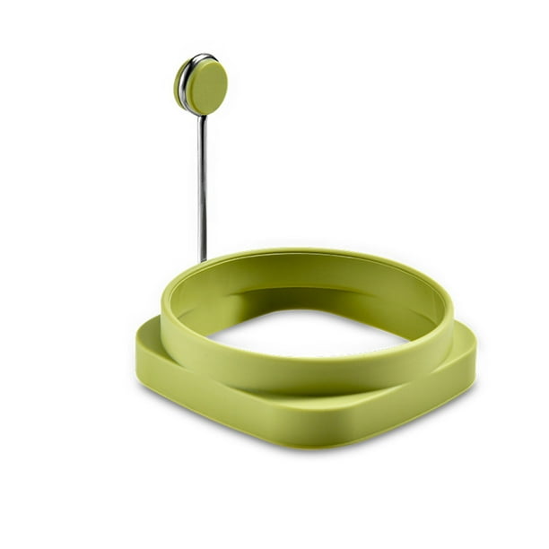 Moldes para Freír Huevos de Doble Propósito, de Grado Alimenticio, Cuadrados de Doble Cara y Circulares, con Asa Integrada 304.