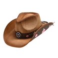 thumbnail image 4 of BELOVING Cowboy Hat Trendy Sun Protection Hat for Halloween Stage Performance Holiday pink, 4 of 10