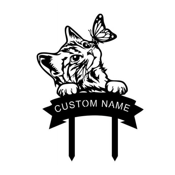 Custom Metal Memorial Garden Stake Personalized Pet Grave Marker Name Sign Remembrance Stake Decor Sympathy(16inch)