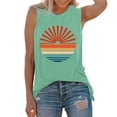 thumbnail image 3 of Trendfront Womens Graphic Print Pattern Tank Tops Crewneck Casual Loose Fit Sleeveless Tee Trendy Fashion T Shirts Pullover Daily Outfits, 3 of 6