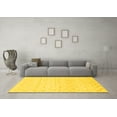 thumbnail image 3 of Ahgly Company Indoor Square Solid Yellow Modern Area Rugs, 4' Square, 3 of 4