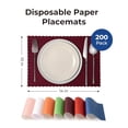thumbnail image 7 of Fit Meal Prep 200 Pack Disposable Paper Placemats, 14 x 10 Inch Burgundy with Decorative Wavy Scalloped Edge for Restaurant Catering Dining Table, Baby Kids Birthday Parties, 7 of 7