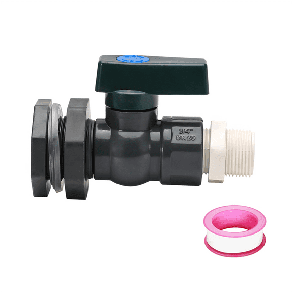 PVC Rain Diverter Kit, 3/4 Inch Rain Valve Rain Spigot Kit with Bulkhead Fitting Adapter