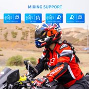 FreedConn FX Plus Motorcycle Helmet Bluetooth Headset, Auto-Join Mesh Network 2 Pack
