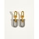 thumbnail image 1 of Aretes de oro laminado en forma de U con brillos, 1 of 6