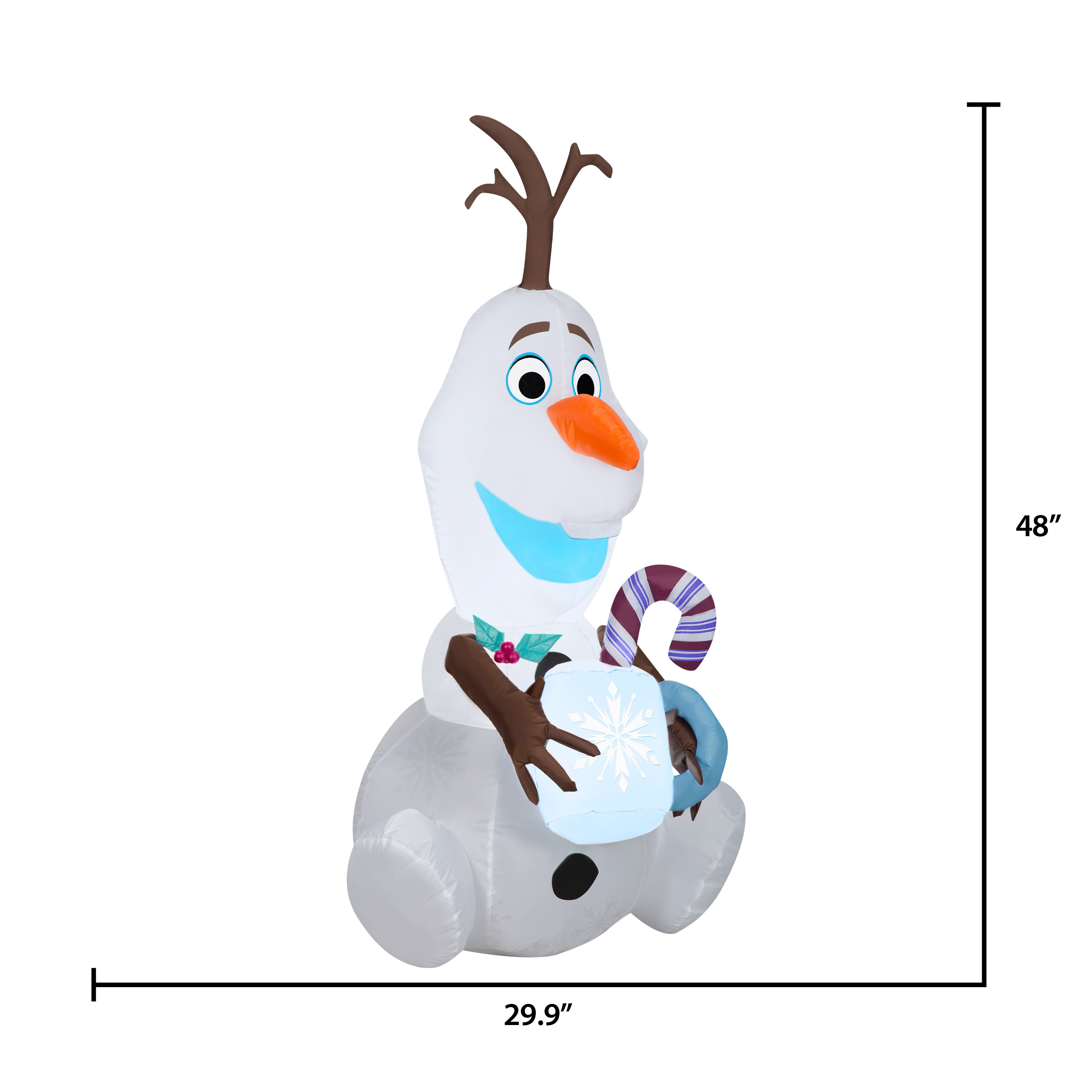 Frozens Olaf Holding Hot Chocolate, 4 Feet Tall - Walmart.com