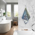 thumbnail image 2 of Yayeee 2 Pack Hand Towels for Bathroom 100% Cotton 16" x 28" Soft Absorbent Kitchen Towel, Blue Tree, 2 of 7