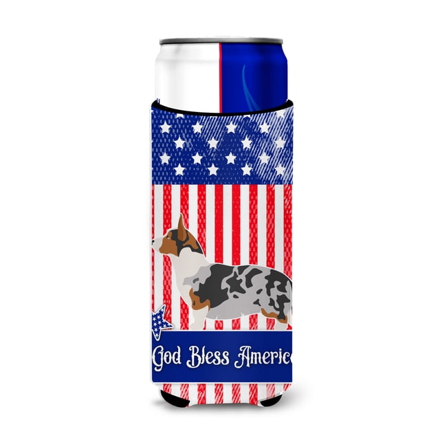 ""Caroline'S Treasures Welsh Corgi Cardigan American Decorative Can Hugger Slim Multicolor""