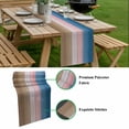thumbnail image 5 of Pink Blue Brown Table Runner - 70 Inch Long, Kitchen Dining Table Runner Dresser Scarves, Farmhouse Gradient Wooden Plank Art Farmhouse Decor for Coffee Tables Wedding Party Banquet, 5 of 8