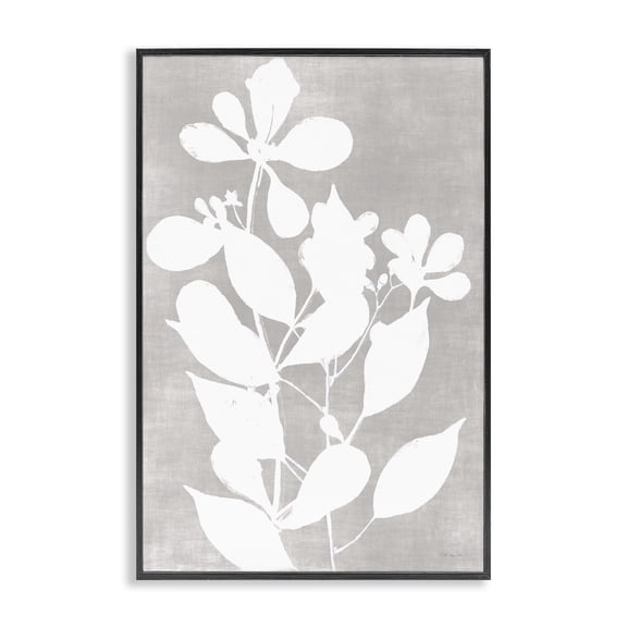Stupell Industries Minimalist Foliage Impression Black Framed Giclee Art, design by Stellar Design Studio