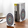 thumbnail image 5 of Hirioo Colorful With Blue Oriental for Bookends Decorative Bookends for Shelves for Home or Office, Non-Slip Base, 5 of 8