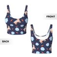 thumbnail image 6 of Sports Bra For Women, Cartoon Funny Cute Goat Radish Sports Bras For Women High Support, Workout Tank Tops Woman With Removable Cups, 6 of 8