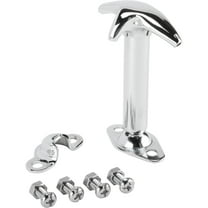 Speedway Motors Hood Latch Chrome Ram’s Horn Handle, Spring-Loaded Steel Assembly with Hood Side Catch and Mounting Hardware Compatible with 1932 Ford