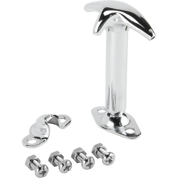 Speedway Motors Hood Latch Chrome Ram’s Horn Handle, Spring-Loaded Steel Assembly with Hood Side Catch and Mounting Hardware Compatible with 1932 Ford