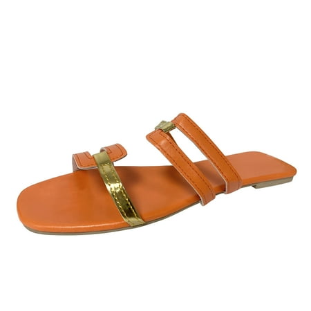 

KI-8jcuD Wonens Slippers Ladies Fashion Summer Leather Flat Bottom Square Toe Open Toe Beach Slippers Slippers Women Sandal Rhinestone Sandals For Women Size 11 Sandals Women Size 12 Lime Sandals Fo