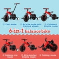 thumbnail image 5 of Yedigre Foldable Balance Bike with Training Wheels – 3 Modes for Ages 2-5, Easy Convert & Store, 5 of 10
