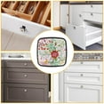 thumbnail image 4 of 4 Pcs Cabinet Handle Drawer Pulls Flowers Knobs with Screws Square Furniture Office Cabinet Knob Decoration, 4 of 5