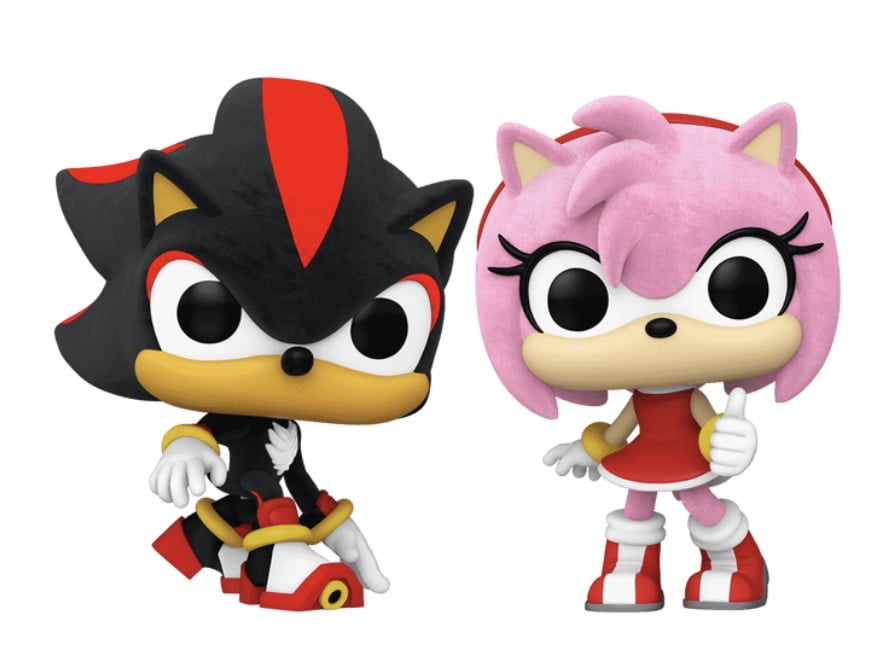Funko Pop! Games Shadow & Amy Sonic the Hedgehog Flocked Vinyl Figures 2 Pack