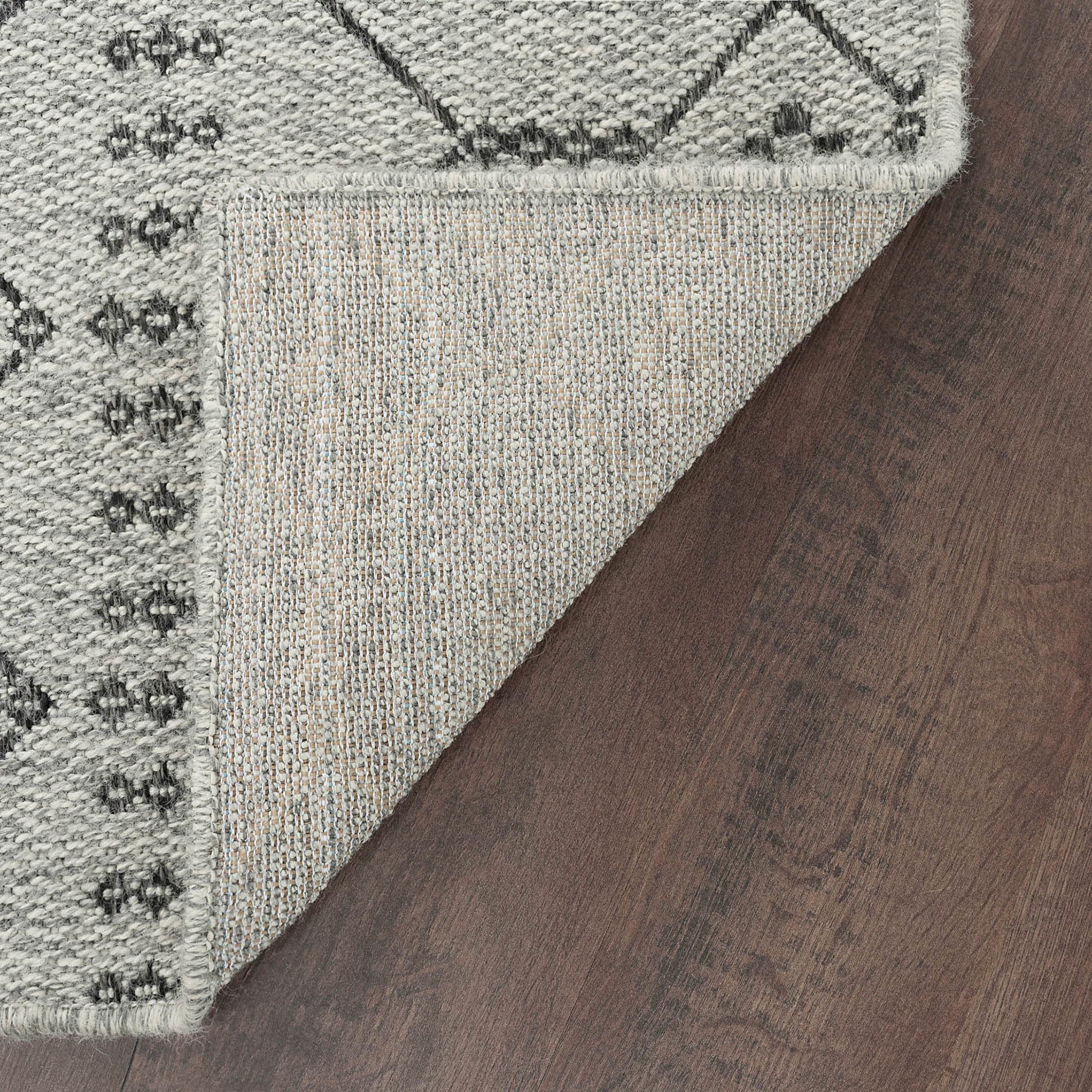 6ft Square Water Resistant, Indoor Outdoor Rugs for Patios, Front Door Entry, Entryway, Deck, Porch, Balcony | Outside Area Rug for Patio | Charcoal, Solid | Size: 5'1'' Square