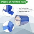 thumbnail image 3 of EDSRDRUS Blue Painter's Tape 1.42 inch x 60 Yards, 3 Rolls Multi-Surfaces Masking Tape, Sharp Lines, 30 Day Clean Release, Wall Painting Tape for House Decoration, 3 of 5