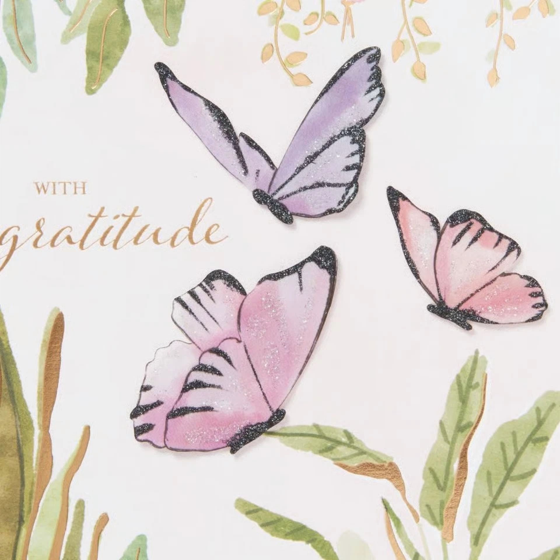 PURELY- Niquea.D, Garden Butterflies Thank You Card