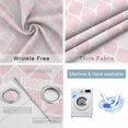 thumbnail image 4 of Pink Geometric Blackout Curtains for Bedroom/Living Room, Thermal Insulated Kitchen Curtains, Morocco Modern Simple Abstract Aesthetic Grommet Darkening Window Treatment Drapes 52"x63"x2, 4 of 8