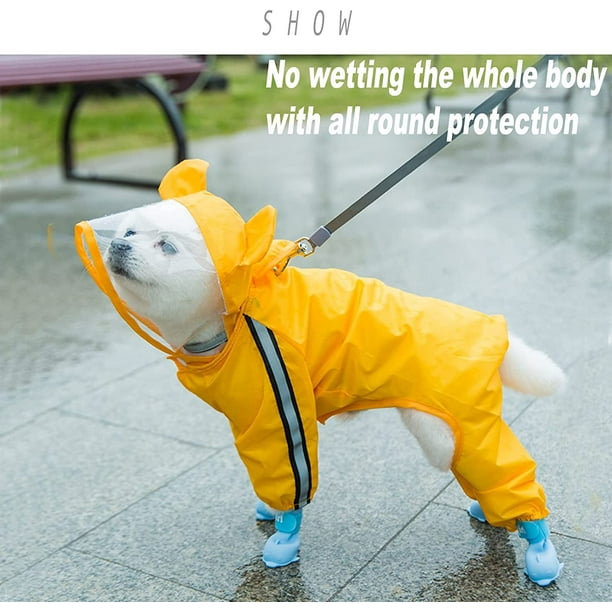 Cute dog raincoat store
