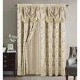 thumbnail image 1 of Juego de 2 paneles Glory Rugs Jacquard de lujo para ventanas, color beige, 140 x 213 cm, 1 of 6
