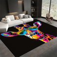 Area Rug Rectangle Carpet, Animal Painting Giraffe Machine Washable Rug