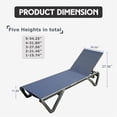 thumbnail image 2 of Miekor Furniture Outdoor Lounge Chair, 2 Pieces Aluminum Plastic Patio Chaise Lounge with 5 Position Adjustable Backrest and Wheels, All Weather Reclining Chair for Patio, Navy Blue MK2181, 2 of 6