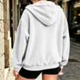 thumbnail image 5 of Vixolx Casual Solid Hoodies for Women Drawstring Fleece Hooded Sweatshirt with Kangaroo Pocket Fall Winter Long Sleeve Pullover, 5 of 7