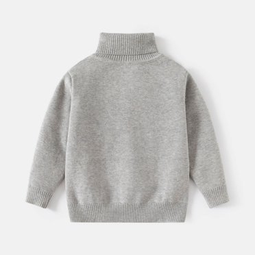 AherBiu Toddler Kid Clothes Sweater Turtleneck Long Sleeve Tops Fall Winter Solid Color Causal Pullover Child Cotton Sweaters