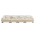 thumbnail image 6 of Comfy Deep Seat Sofa, Upholstered Sectional Sofa Couches with Armrests and Throw Pillows, 4 Seater Sofa for Living Room, Office, Apartment, Modern Sofa Couch, Cream, 6 of 6
