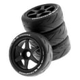 thumbnail image 4 of 4 Pieces Rubber Wheel Rim and Tires Replacements for 1:8 Scale Trucks Crawler RC Black, 4 of 7