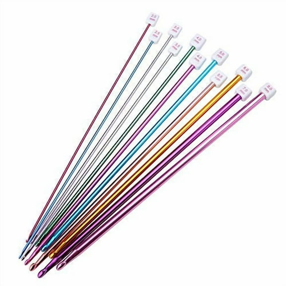 Crochet Hooks 11 Pack Diverse Size Assorted Color Tunisian Afghan Aluminum Knitting Needles Set