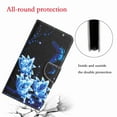 thumbnail image 3 of Allytech Wallet Case for Samsung Galaxy A03 Core, PU Leather Stand RFID Blocking Card Slot Wireless Charging Flip Book Cover TPU Shockproof Interior Case, Blue Butterfly, 3 of 5