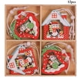 thumbnail image 2 of Coxeer Christmas Tree Decoration Wooden 12PCS Hanging Embellishments Xmas Tree Ornament, 2 of 10