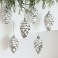 thumbnail image 5 of Cevemin 6 Pack Silver Plastic Pine Cones Christmas Tree Decorations – Durable Holiday Ornaments, Party & Home Decor, Perfect Gift for Xmas, Birthdays (6 Pieces), 5 of 6