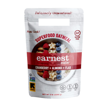 Earnest Eats Oatmeal, 5 lbs, Cranberry Flax, Gluten Free, 80 Oz