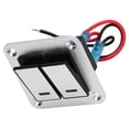 thumbnail image 4 of 12V 24V Switch Panel 2 Gang Rocker Switch Panel Blue LED 12V 24V Waterproof Aluminum Alloy Brushed Process ON OFF Switch For Car Truck Boat, 4 of 8