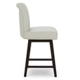 thumbnail image 5 of CHITA Swivel Counter Height Bar Stools with Faux Leather, 26 inch, Creamy Gray, 5 of 11