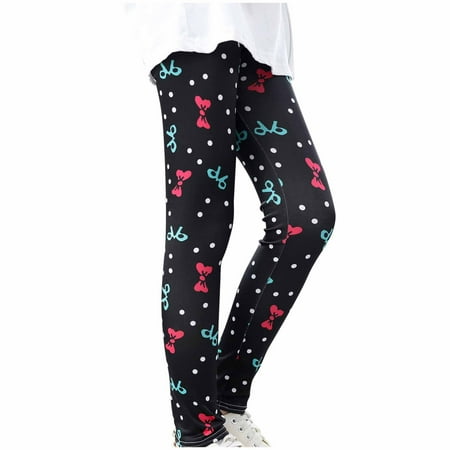 

Toddler Boys Girls Cotton High Waist Stretch Leggings Lightweight Fleece Lined Leggings Printed Plus Keep Warm Casual Pants
